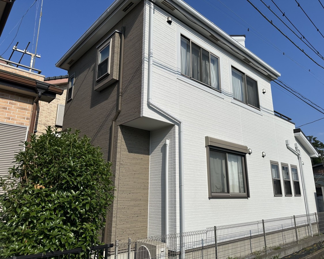 外壁塗装の施工風景